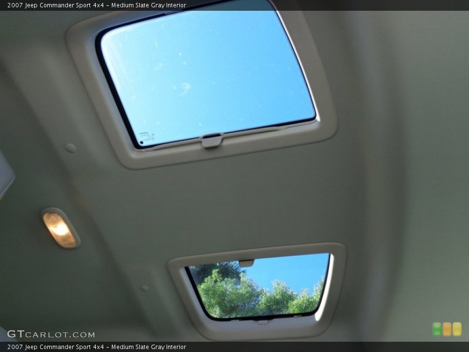 Medium Slate Gray Interior Sunroof for the 2007 Jeep Commander Sport 4x4 #88824847