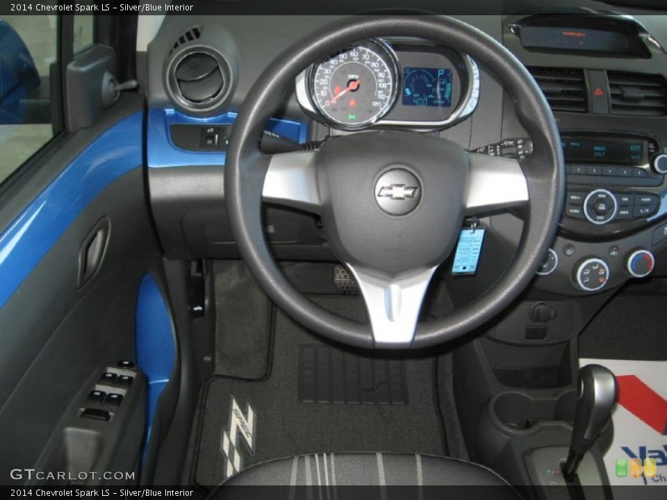 Silver/Blue Interior Steering Wheel for the 2014 Chevrolet Spark LS #88827517