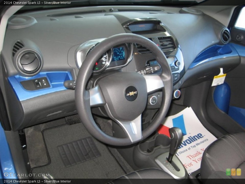 Silver/Blue Interior Prime Interior for the 2014 Chevrolet Spark LS #88827562