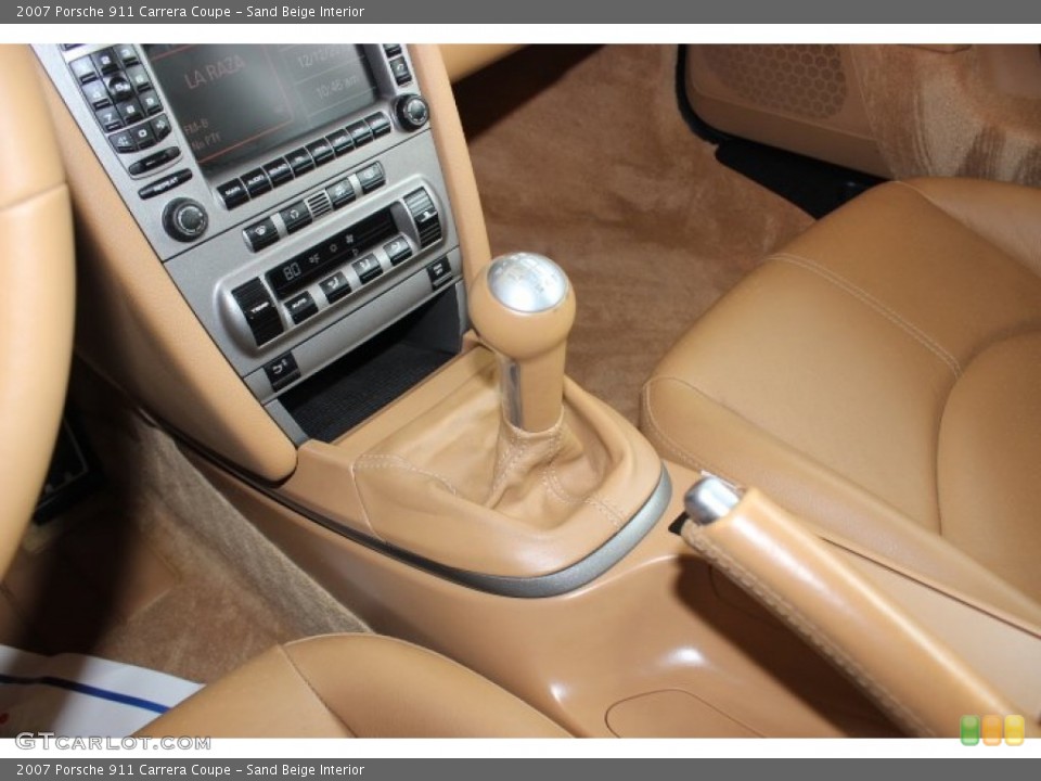 Sand Beige Interior Transmission for the 2007 Porsche 911 Carrera Coupe #88828054