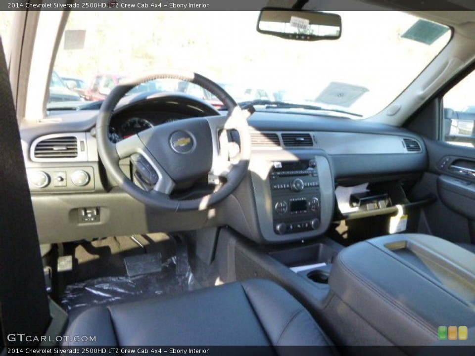 Ebony Interior Prime Interior for the 2014 Chevrolet Silverado 2500HD LTZ Crew Cab 4x4 #88830466
