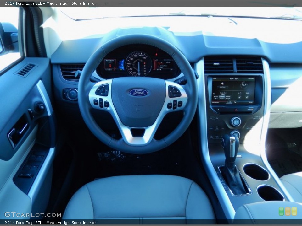 Medium Light Stone Interior Dashboard for the 2014 Ford Edge SEL #88831588