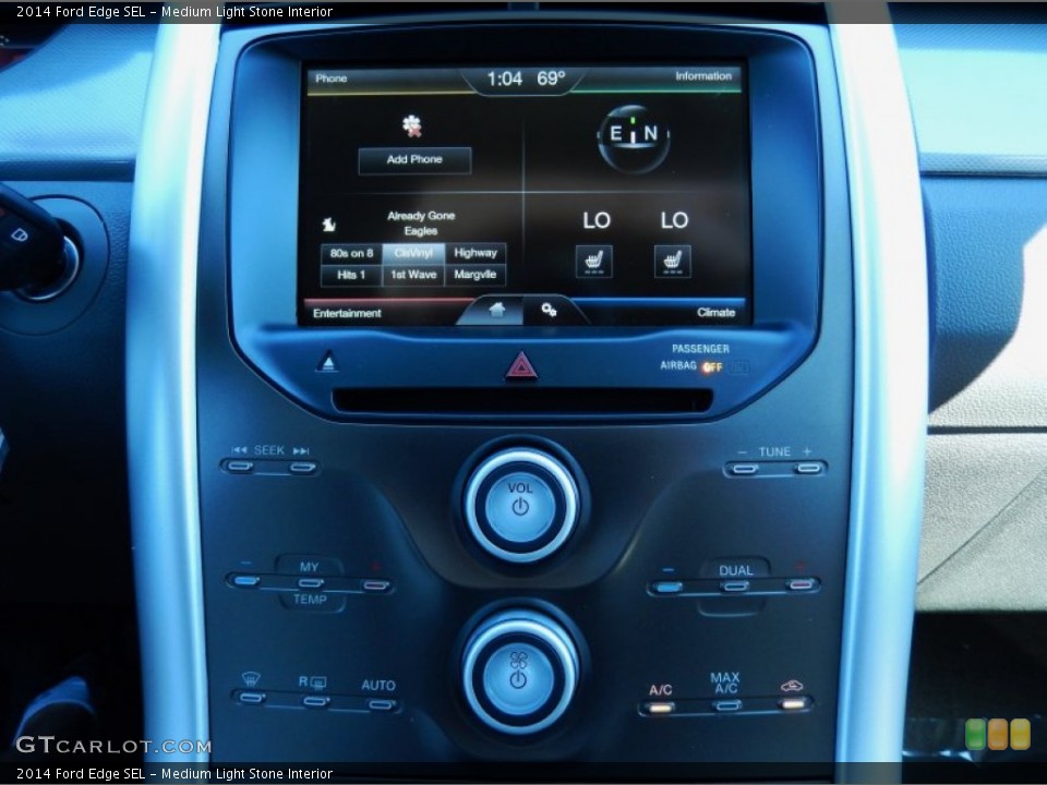 Medium Light Stone Interior Controls for the 2014 Ford Edge SEL #88831633