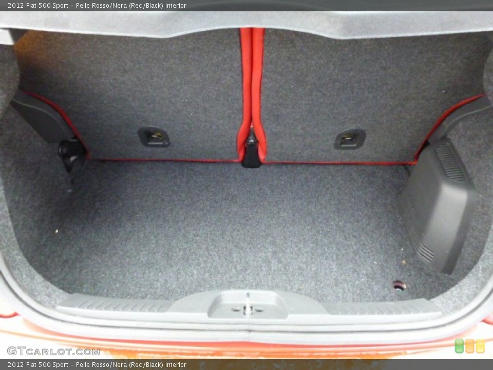 Pelle Rosso/Nera (Red/Black) Interior Trunk for the 2012 Fiat 500 Sport #88838380