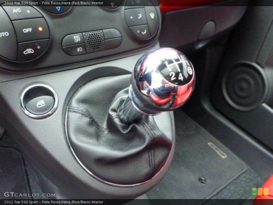 Pelle Rosso/Nera (Red/Black) Interior Transmission for the 2012 Fiat 500 Sport #88838569