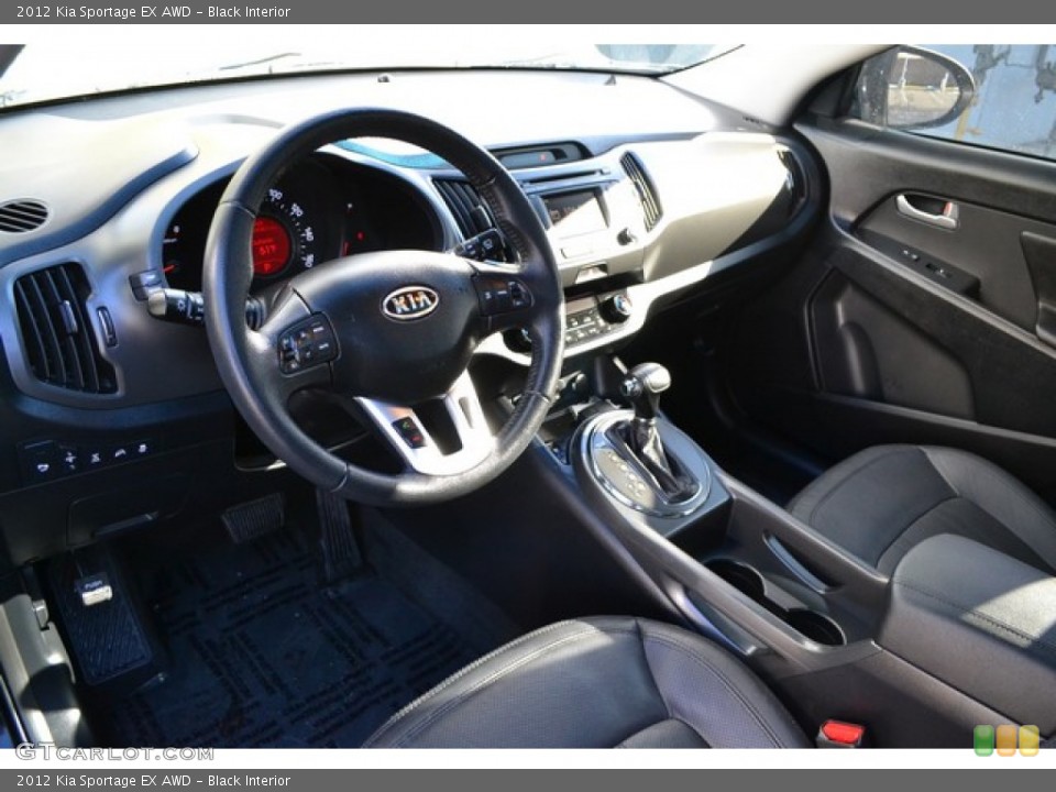 Black Interior Prime Interior for the 2012 Kia Sportage EX AWD #88839637