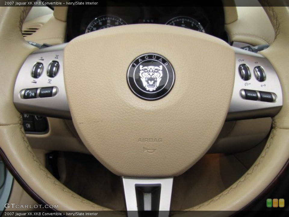 Ivory/Slate Interior Steering Wheel for the 2007 Jaguar XK XK8 Convertible #88841503