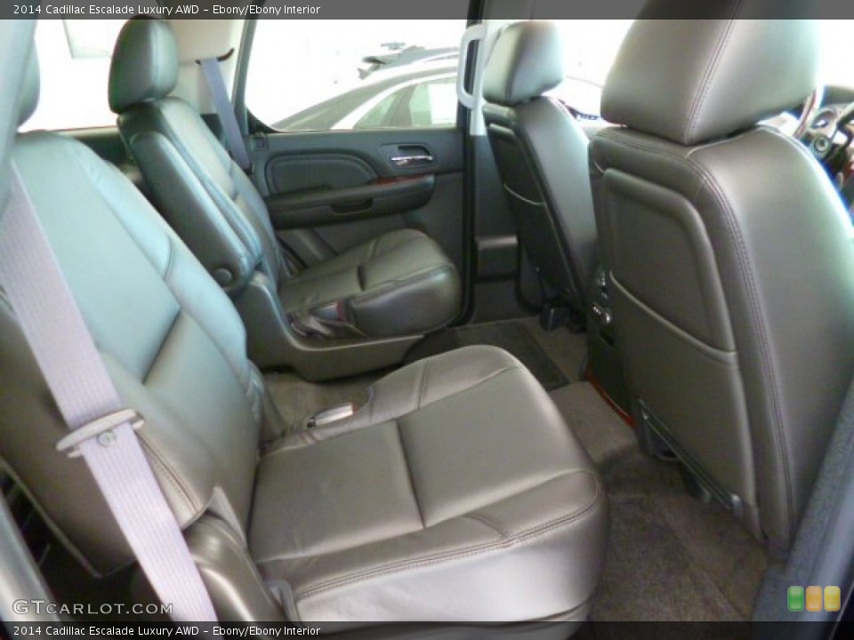 Ebony/Ebony Interior Rear Seat for the 2014 Cadillac Escalade Luxury AWD #88845688