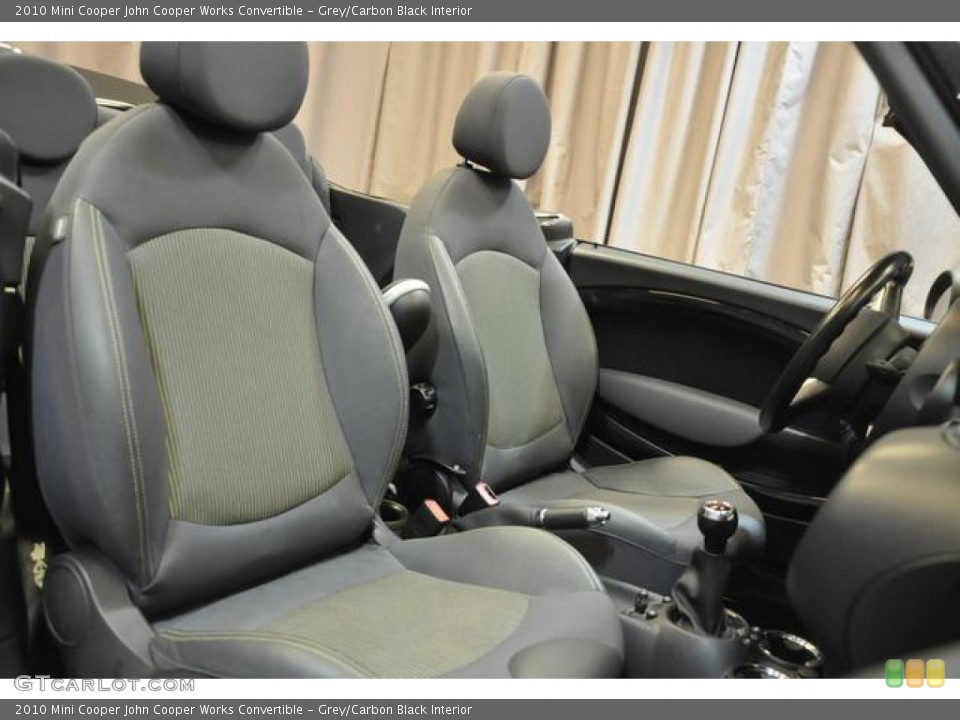 Grey/Carbon Black Interior Front Seat for the 2010 Mini Cooper John Cooper Works Convertible #88848136