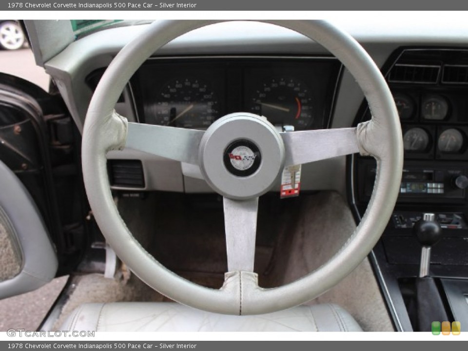 Silver Interior Steering Wheel for the 1978 Chevrolet Corvette Indianapolis 500 Pace Car #88851364