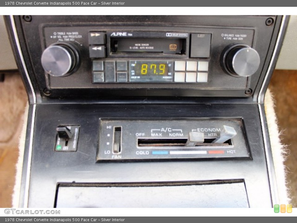 Silver Interior Controls for the 1978 Chevrolet Corvette Indianapolis 500 Pace Car #88851385