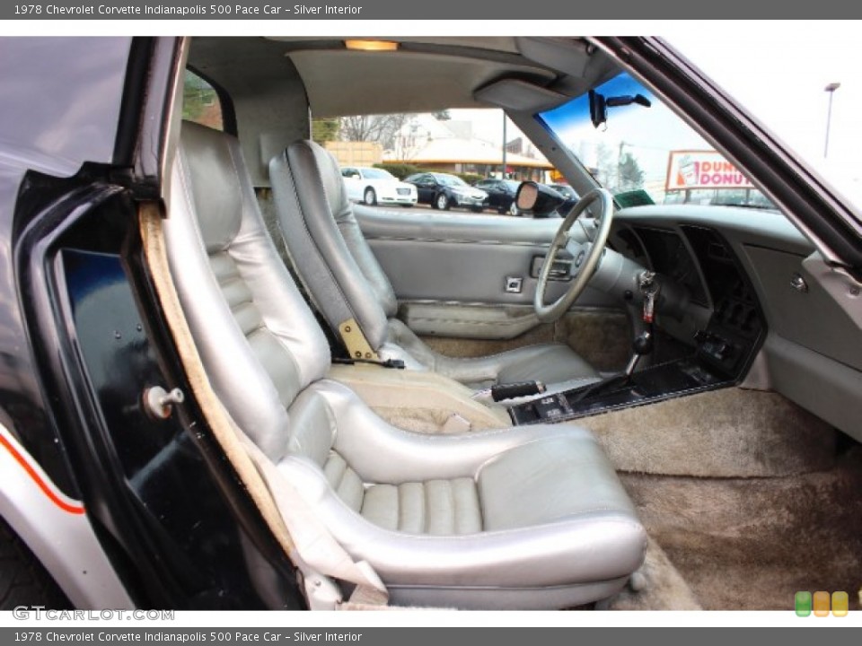 Silver Interior Front Seat for the 1978 Chevrolet Corvette Indianapolis 500 Pace Car #88851448