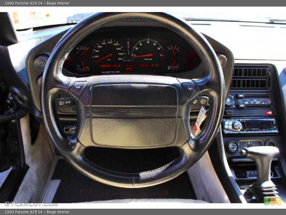 Beige Interior Steering Wheel for the 1990 Porsche 928 S4 #88851824