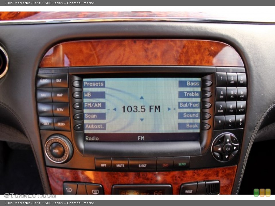 Charcoal Interior Controls for the 2005 Mercedes-Benz S 600 Sedan #88854727