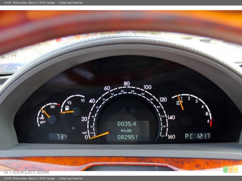 Charcoal Interior Gauges for the 2005 Mercedes-Benz S 600 Sedan #88854952