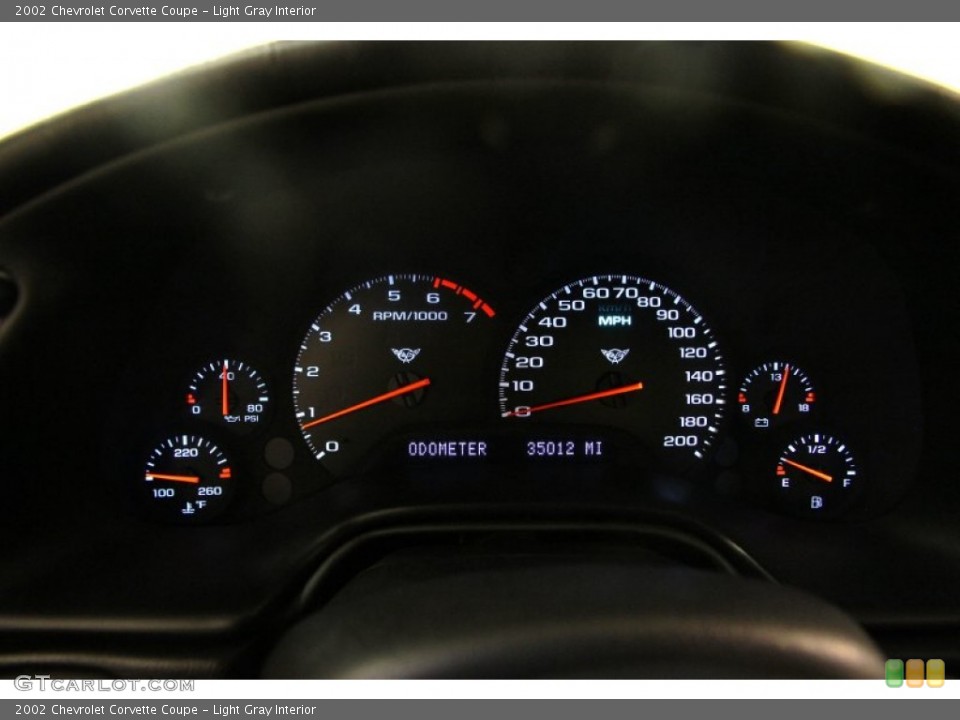 Light Gray Interior Gauges for the 2002 Chevrolet Corvette Coupe #88859185