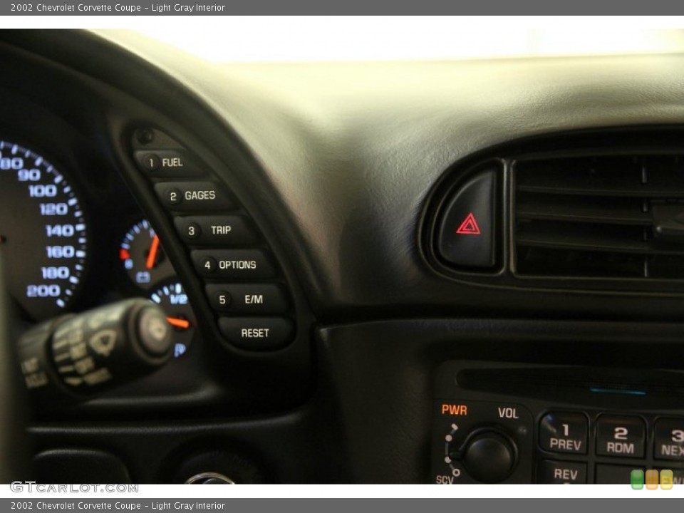 Light Gray Interior Controls for the 2002 Chevrolet Corvette Coupe #88859218