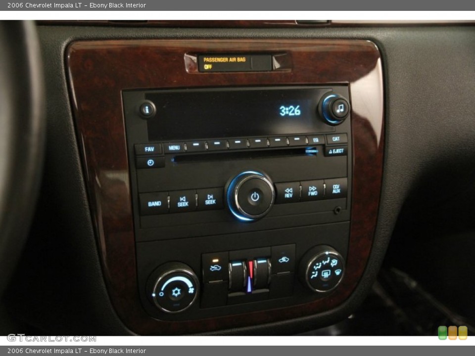 Ebony Black Interior Controls for the 2006 Chevrolet Impala LT #88860127