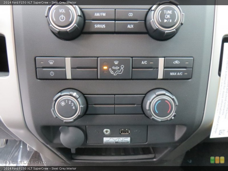 Steel Grey Interior Controls for the 2014 Ford F150 XLT SuperCrew #88860757