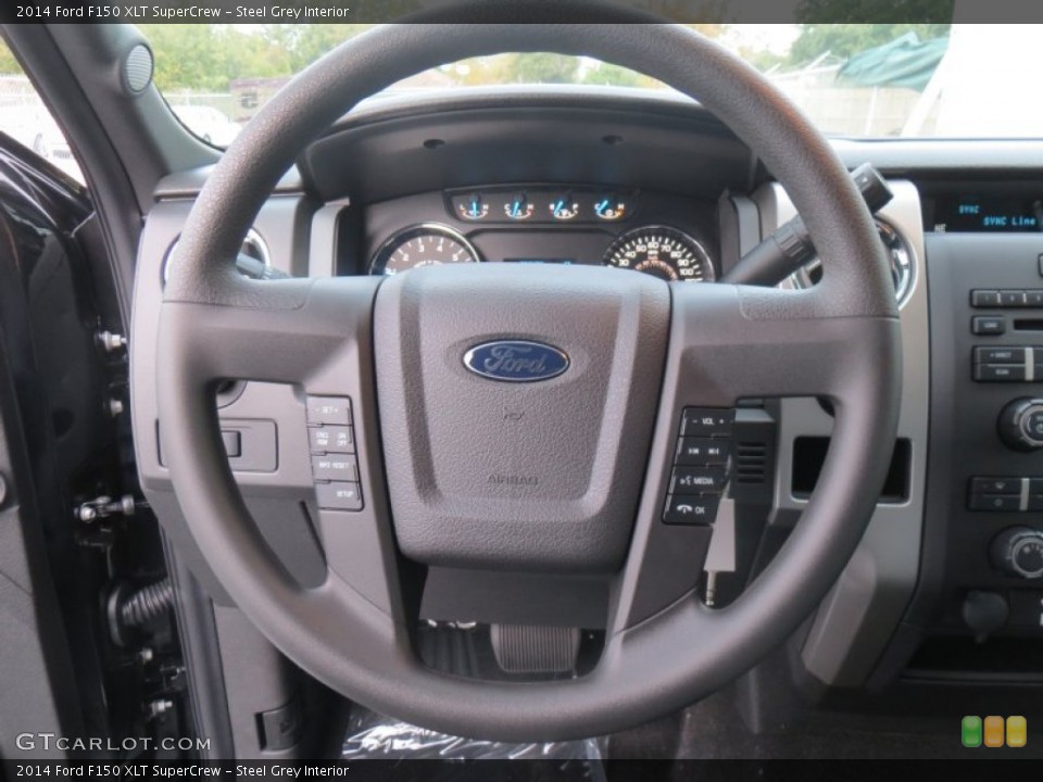 Steel Grey Interior Steering Wheel for the 2014 Ford F150 XLT SuperCrew #88860769