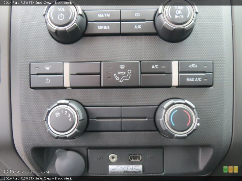 Black Interior Controls for the 2014 Ford F150 STX SuperCrew #88862155