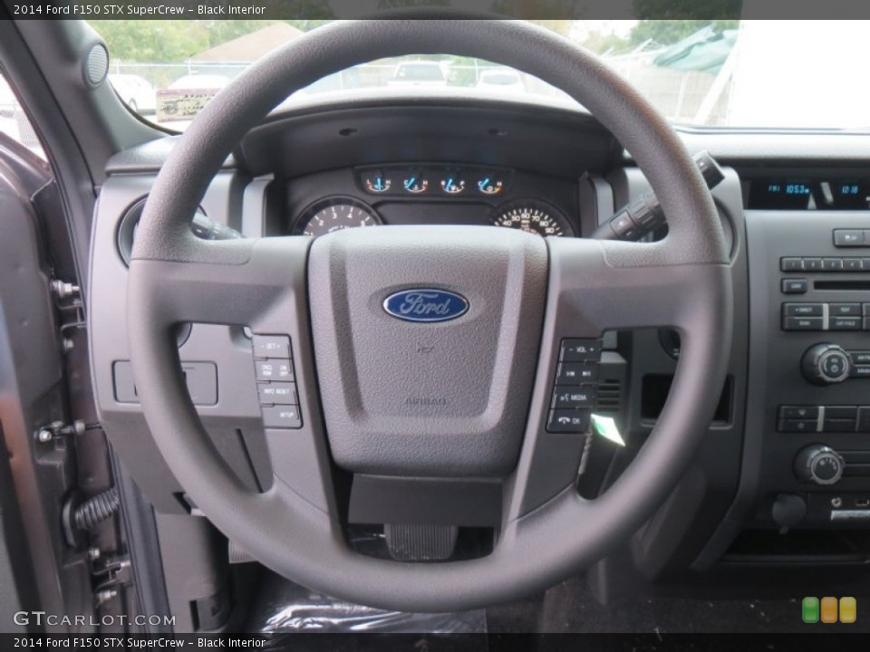Black Interior Steering Wheel for the 2014 Ford F150 STX SuperCrew #88862176