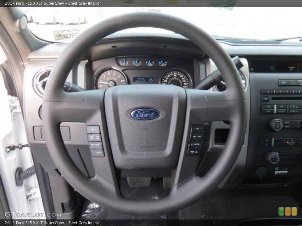 Steel Grey Interior Steering Wheel for the 2014 Ford F150 XLT SuperCrew #88862530