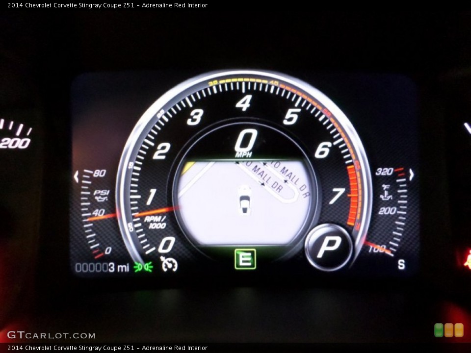 Adrenaline Red Interior Gauges for the 2014 Chevrolet Corvette Stingray Coupe Z51 #88866774