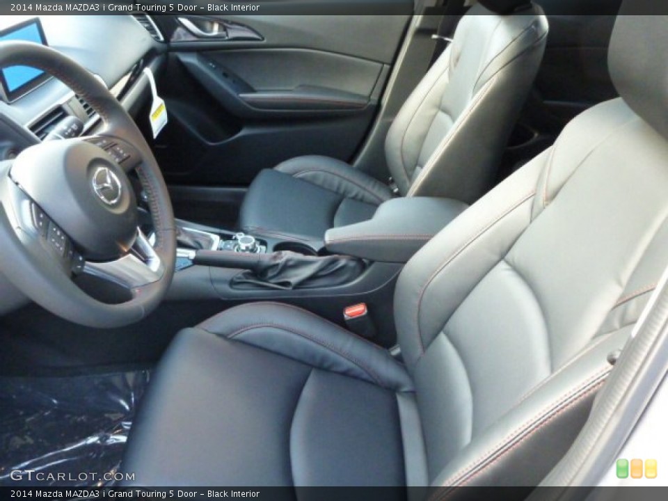 Black Interior Front Seat for the 2014 Mazda MAZDA3 i Grand Touring 5 Door #88875204