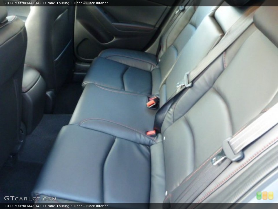 Black Interior Rear Seat for the 2014 Mazda MAZDA3 i Grand Touring 5 Door #88875222