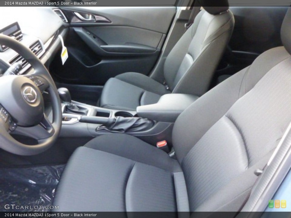 Black Interior Front Seat for the 2014 Mazda MAZDA3 i Sport 5 Door #88875582