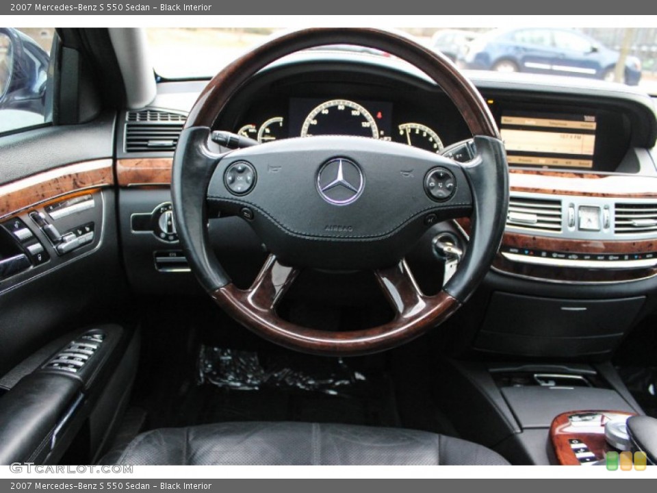 Black Interior Steering Wheel for the 2007 Mercedes-Benz S 550 Sedan #88878027