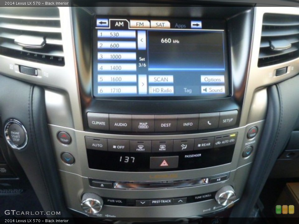 Black Interior Controls for the 2014 Lexus LX 570 #88882512
