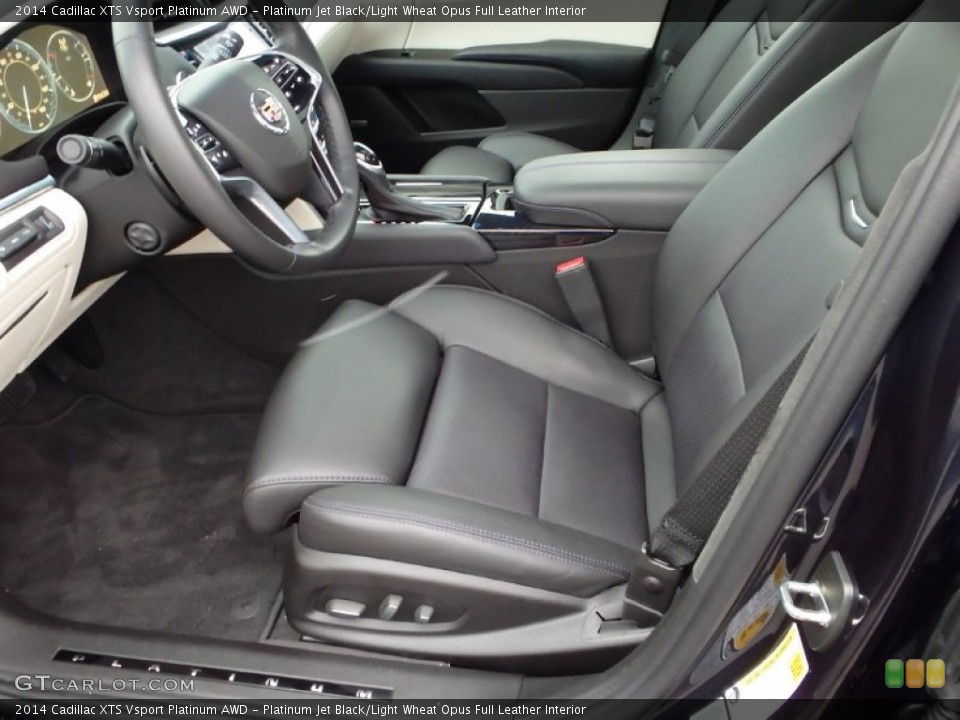 Platinum Jet Black/Light Wheat Opus Full Leather Interior Front Seat for the 2014 Cadillac XTS Vsport Platinum AWD #88884006