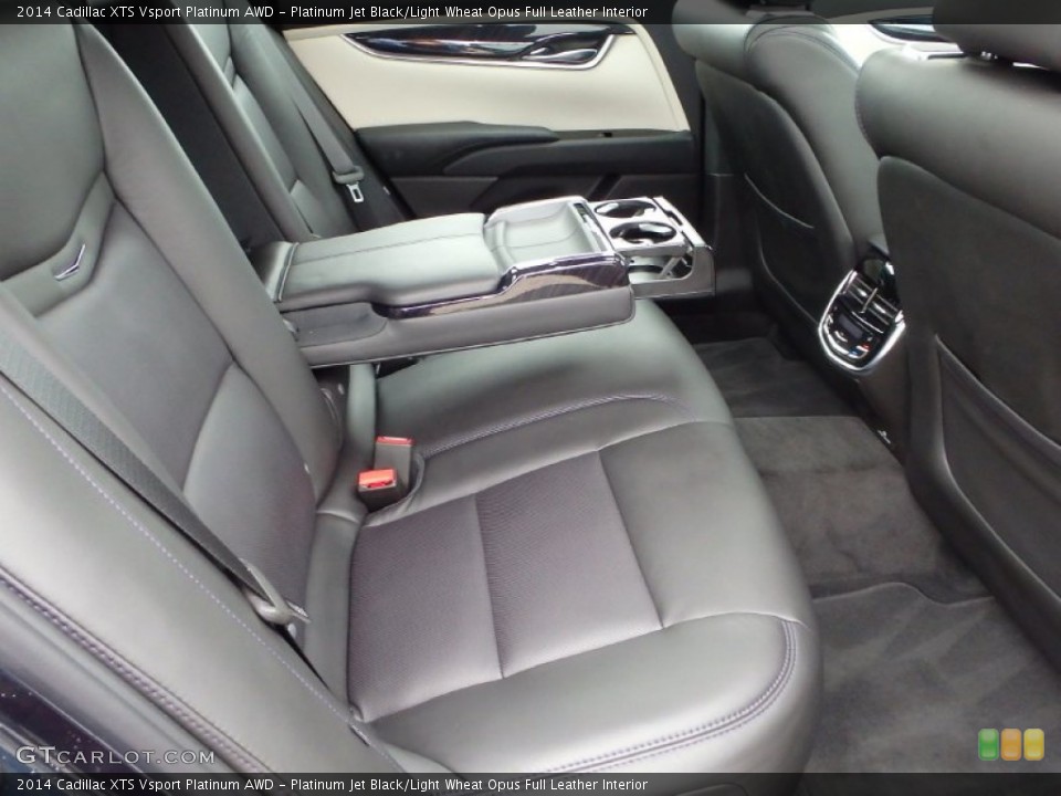 Platinum Jet Black/Light Wheat Opus Full Leather Interior Rear Seat for the 2014 Cadillac XTS Vsport Platinum AWD #88884024