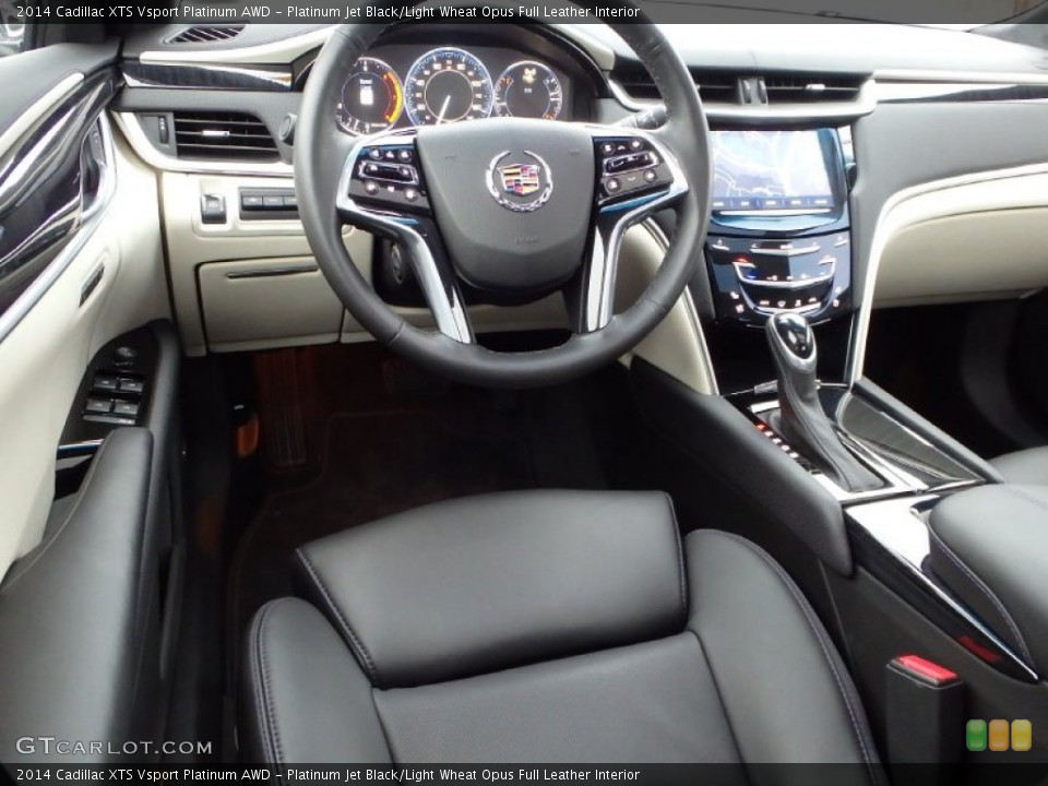 Platinum Jet Black/Light Wheat Opus Full Leather 2014 Cadillac XTS Interiors