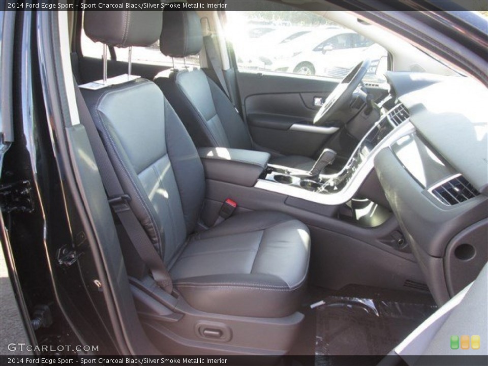 Sport Charcoal Black/Silver Smoke Metallic Interior Front Seat for the 2014 Ford Edge Sport #88888457