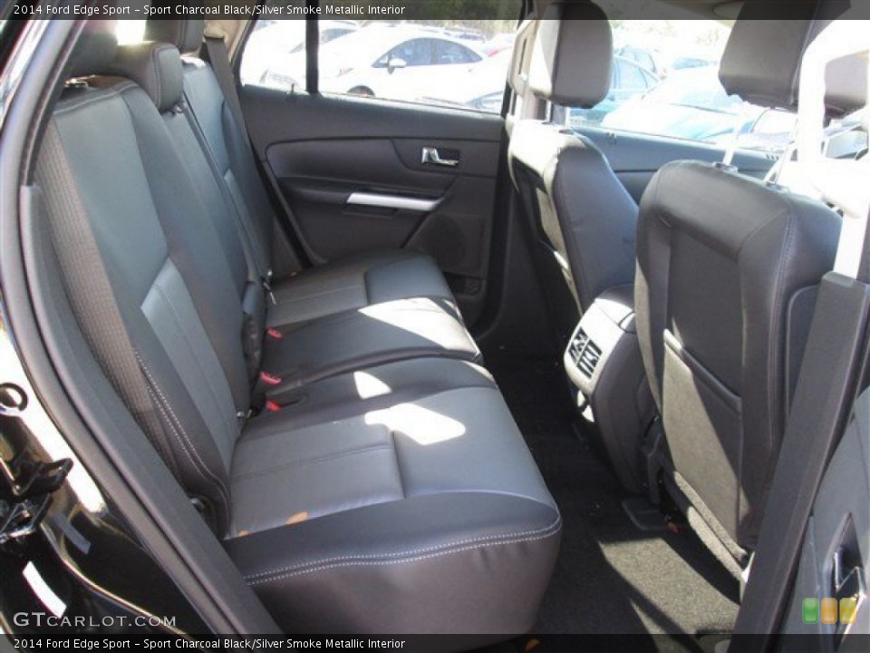 Sport Charcoal Black/Silver Smoke Metallic Interior Rear Seat for the 2014 Ford Edge Sport #88888513