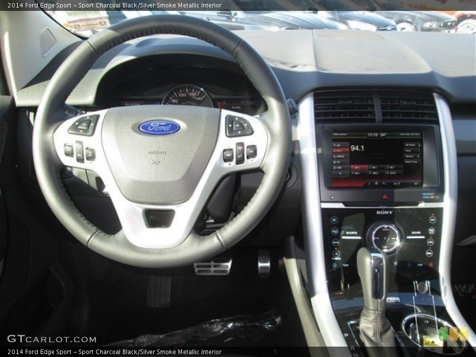 Sport Charcoal Black/Silver Smoke Metallic Interior Dashboard for the 2014 Ford Edge Sport #88888549