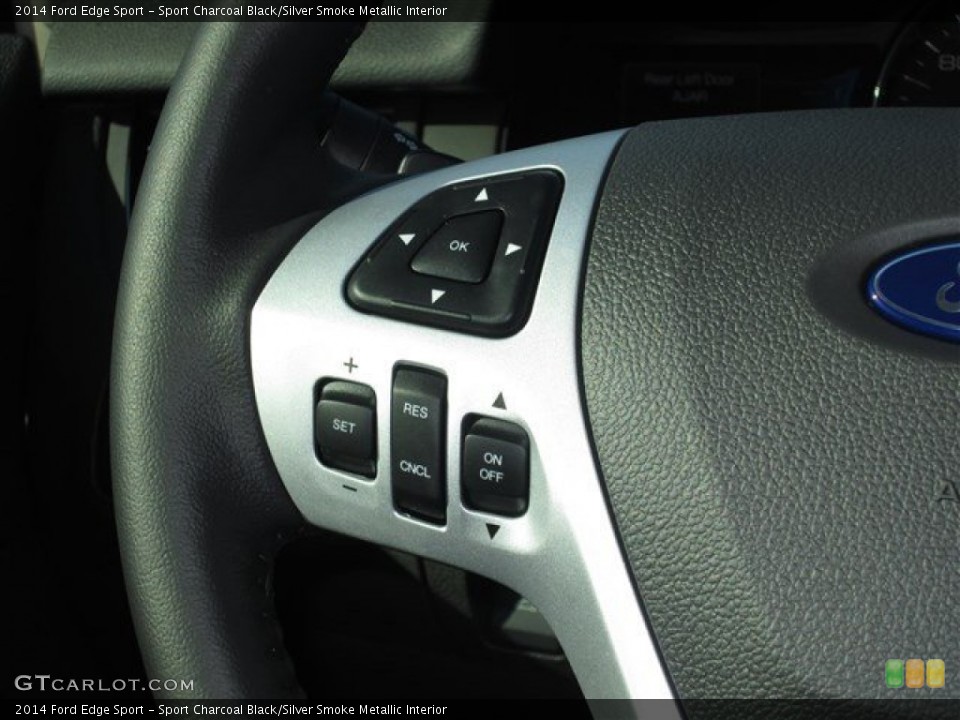 Sport Charcoal Black/Silver Smoke Metallic Interior Controls for the 2014 Ford Edge Sport #88888567