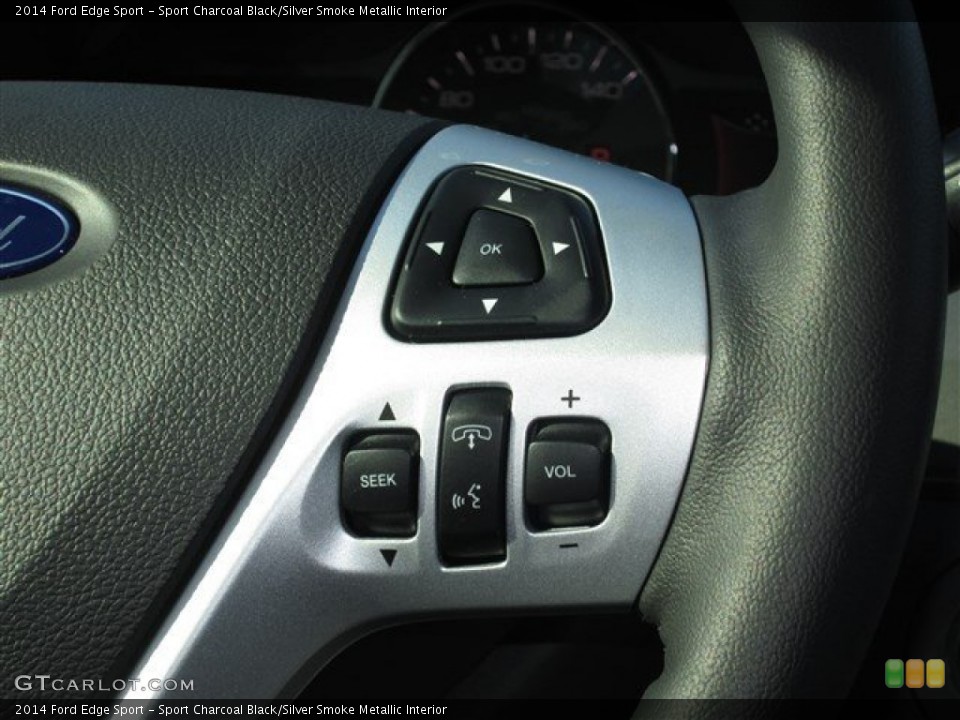 Sport Charcoal Black/Silver Smoke Metallic Interior Controls for the 2014 Ford Edge Sport #88888585