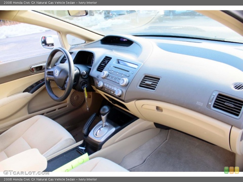 Ivory Interior Dashboard for the 2008 Honda Civic GX Natural Gas Vehicle Sedan #88895388