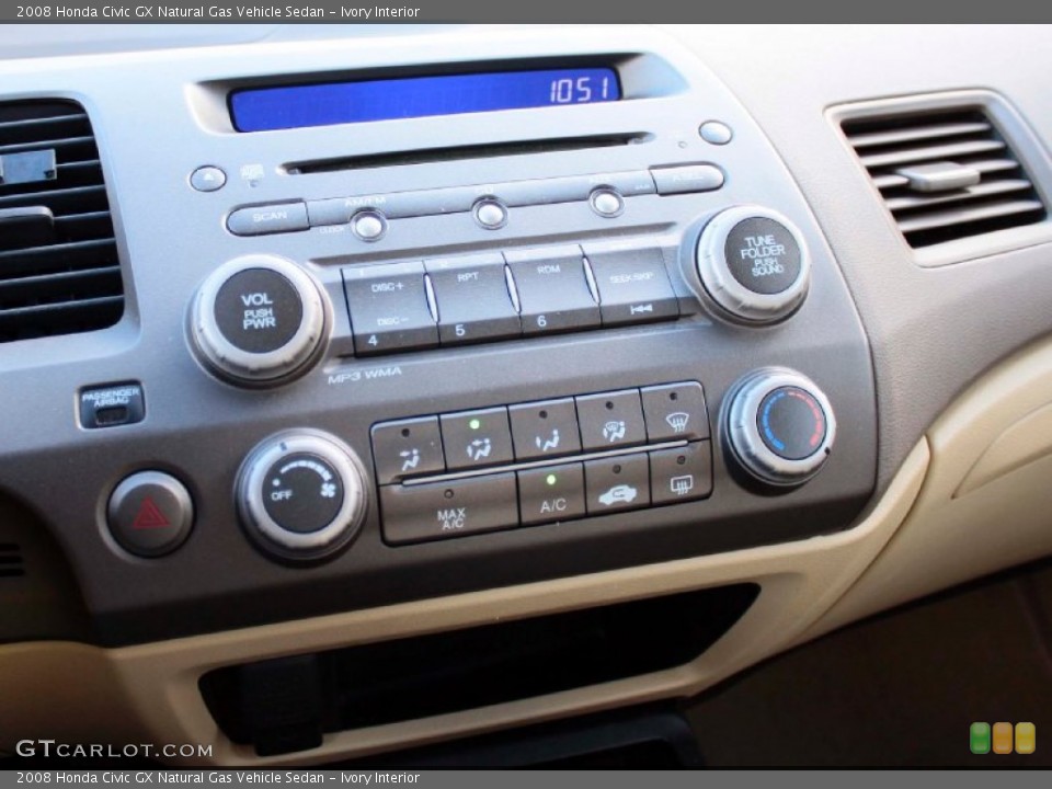 Ivory Interior Controls for the 2008 Honda Civic GX Natural Gas Vehicle Sedan #88895490