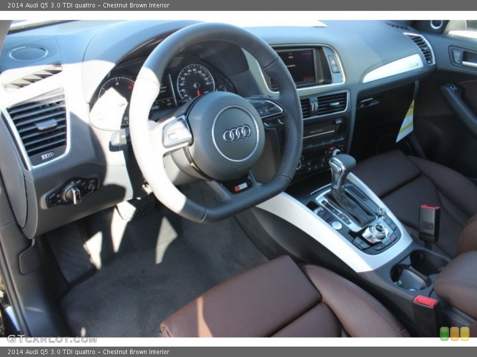 Chestnut Brown Interior Prime Interior for the 2014 Audi Q5 3.0 TDI quattro #88899476