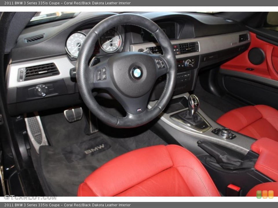 Coral Red/Black Dakota Leather Interior Prime Interior for the 2011 BMW 3 Series 335is Coupe #88925099