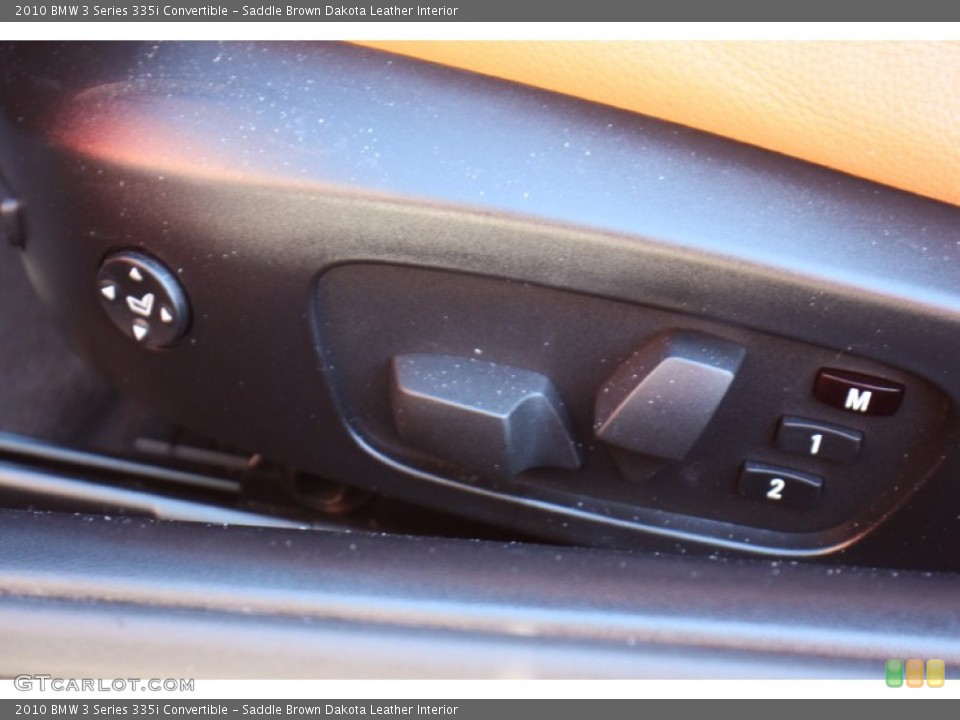 Saddle Brown Dakota Leather Interior Controls for the 2010 BMW 3 Series 335i Convertible #88935986