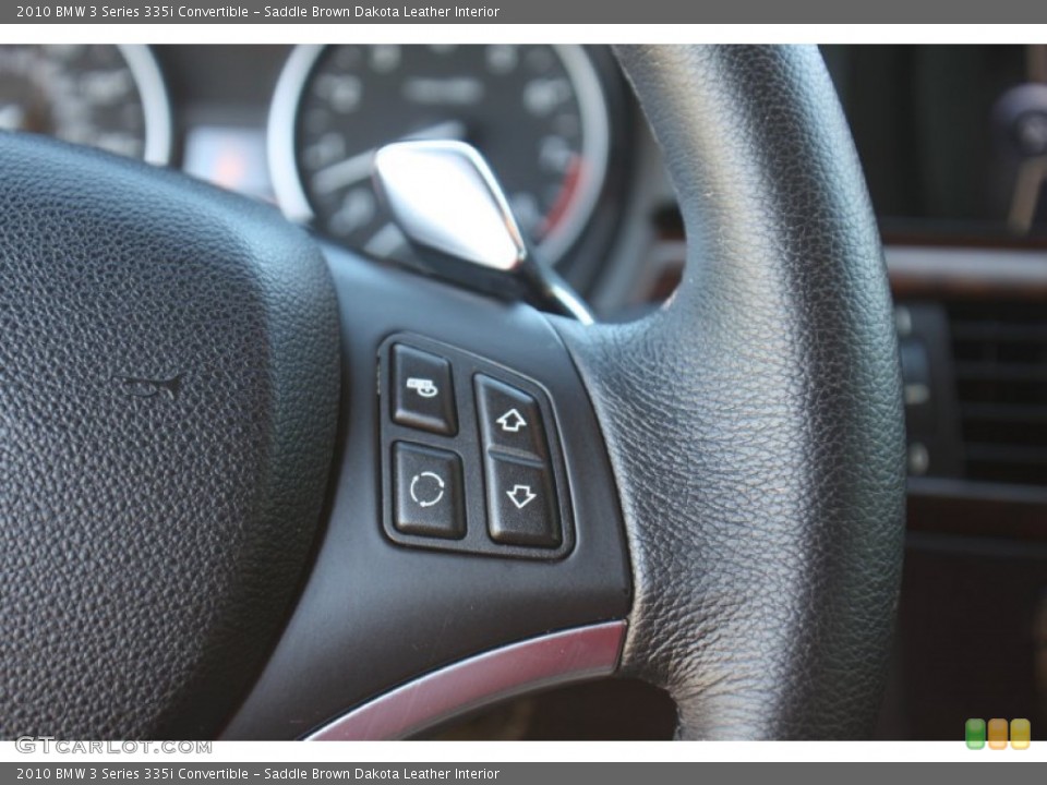 Saddle Brown Dakota Leather Interior Controls for the 2010 BMW 3 Series 335i Convertible #88936157