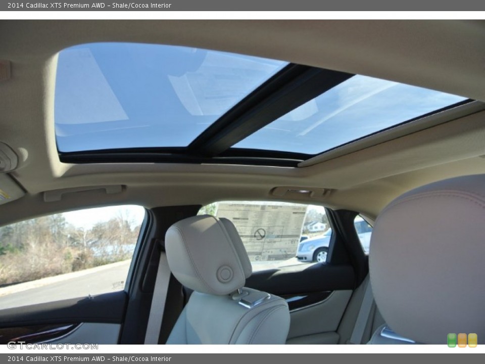 Shale/Cocoa Interior Sunroof for the 2014 Cadillac XTS Premium AWD #88938167