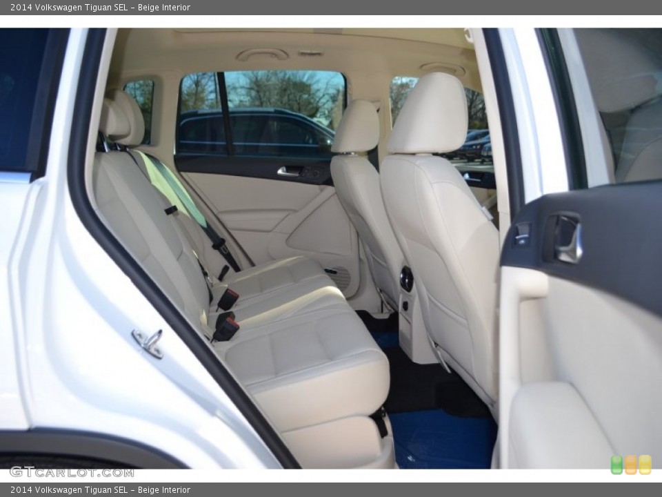 Beige Interior Rear Seat for the 2014 Volkswagen Tiguan SEL #88947281