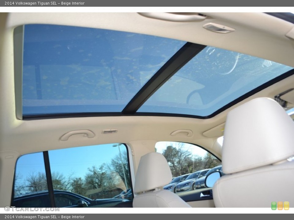Beige Interior Sunroof for the 2014 Volkswagen Tiguan SEL #88947323